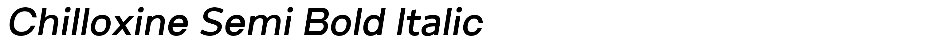 Chilloxine Semi Bold Italic